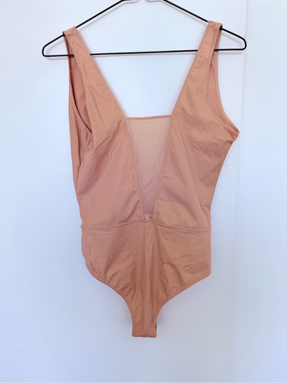Deep V Shaping Bodysuit in Blush
